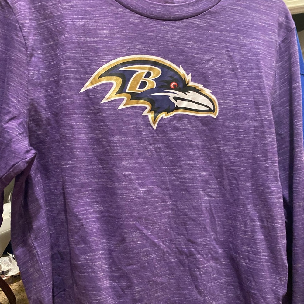 Women's New Era Purple Baltimore Ravens Crop Long Sleeve T-Shirt